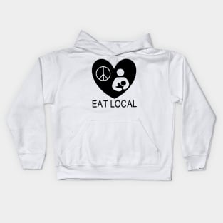 Eat Local Hippie Funny Kids Hoodie